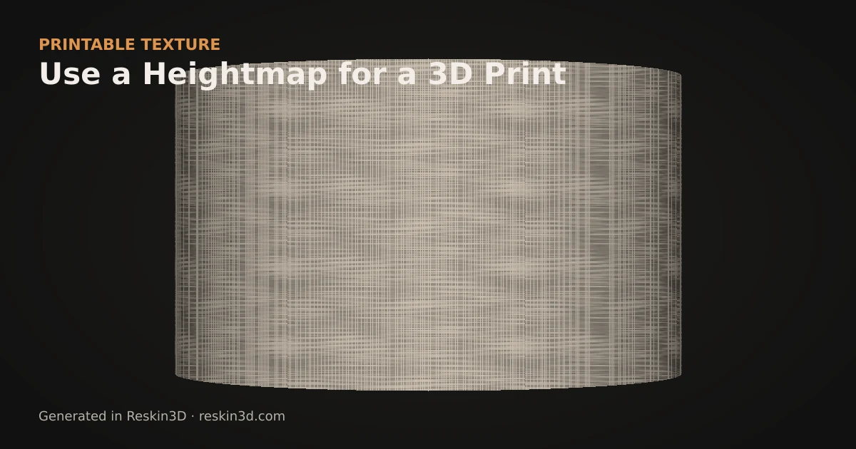Use a Heightmap for a 3D Print — texture preview