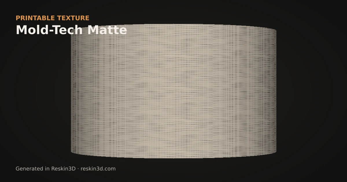 Mold-Tech Matte texture previewed as relief on a cylinder