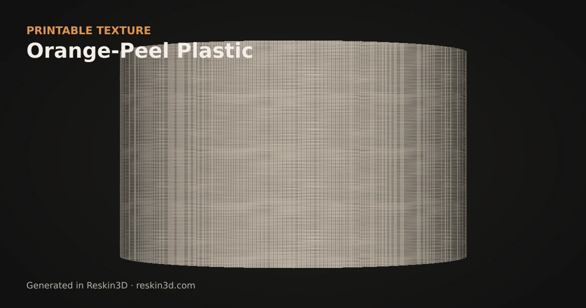 Orange-Peel Plastic texture previewed as relief on a cylinder