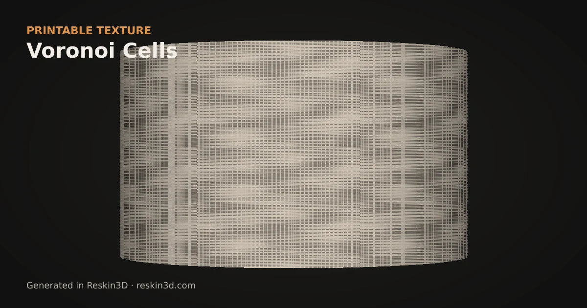 Voronoi Cells texture previewed as relief on a cylinder